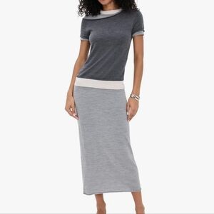 STAUD Lyric Layered Wool-blend Jersey Maxi Dress Sz XS NWT